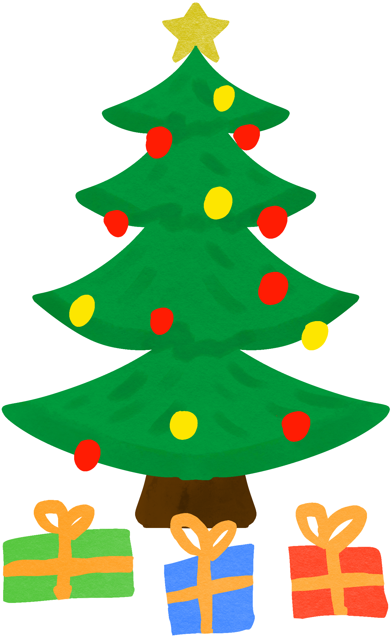 Illustration d'un sapin de Noël décoré